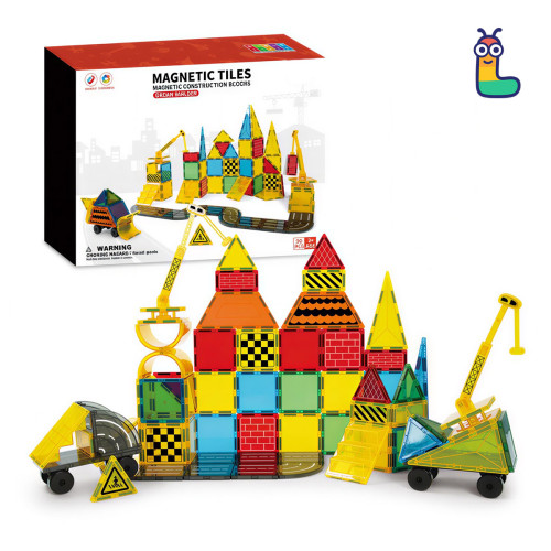 Μαγνητικά τουβλάκια LELINO Build 90 τεμ.