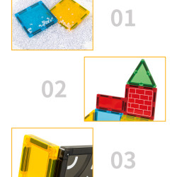 Μαγνητικά τουβλάκια LELINO Build 90 τεμ.