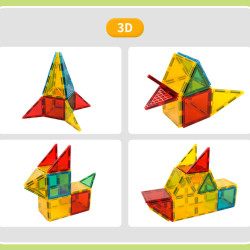 Μαγνητικά τουβλάκια LELINO Build 90 τεμ.