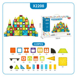 Μαγνητικά τουβλάκια LELINO Diamond 115 τεμάχια