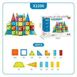 Μαγνητικά τουβλάκια LELINO Diamond 45 τεμάχια