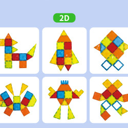 Μαγνητικά τουβλάκια LELINO Diamond 75 τεμάχια