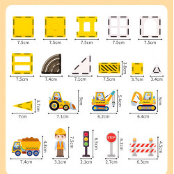 Μαγνητικά τουβλάκια LELINO Fantasy Engineering 47 τεμ.