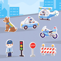 Μαγνητικά τουβλάκια LELINO Fantasy Police 42 τεμ.