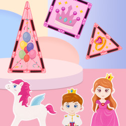 Μαγνητικά τουβλάκια LELINO Fantasy Princess 58 τεμ.