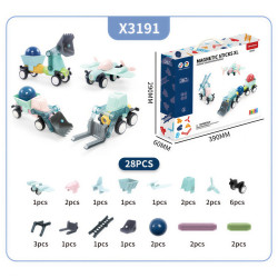 Μαγνητικά τουβλάκια LELINO Sticks 28 τεμάχια